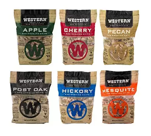 Western Wood Smoking Chip Variety Pack of 6